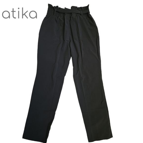 Atika Paper Bag Belted High Rise Pant - Picture 5 of 7